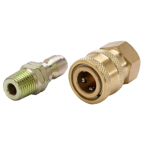 Power Care 14 In Male To 14 In Female Quick Connect Npt Brass