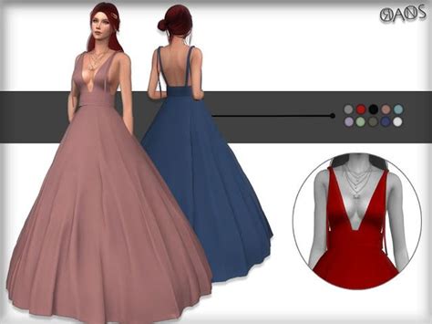 Demy Gown By Oranos Sims 4 Kleider Sims4 Clothes Kleidung