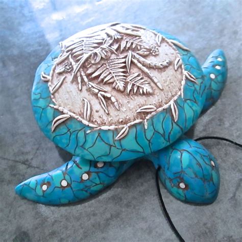 Flickrpyvd6sn Faux Turquoise Sea Turtle Wfaux Carved