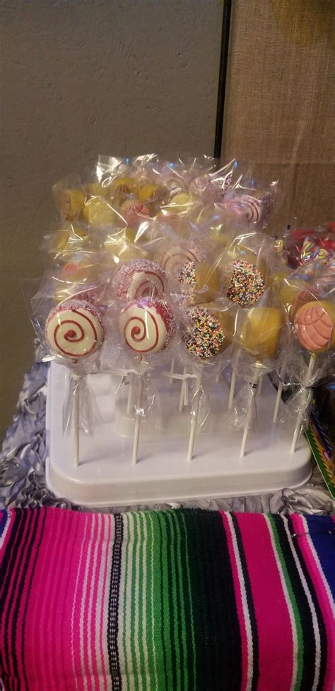 Cake pops recipe & video. All the cake pops for my daughters quince. Made by Dipped ...