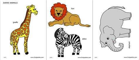 Safari Animals Patterns Template Svg File