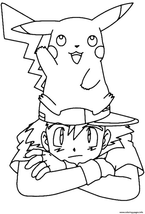 Free cute witch coloring page printable. Pikachu S With Ash1509 Coloring Pages Printable