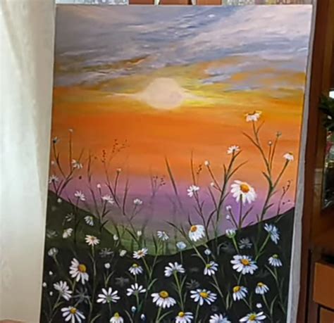 Sunrise Acrylic Painting