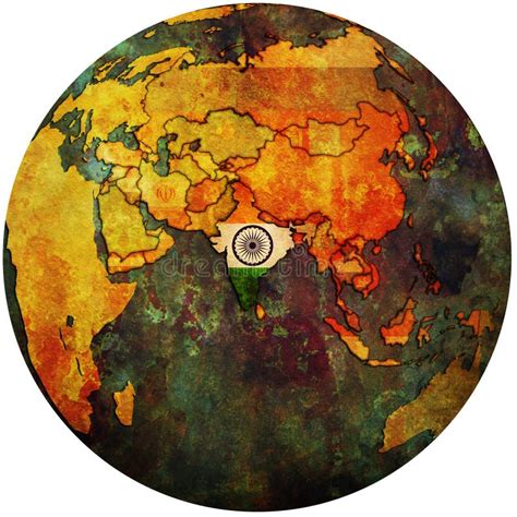 India On Globe Map Stock Illustration Illustration Of Earth 31185200