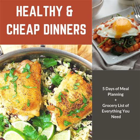 Try our nutritious recipes for a cheap dinner to fill up the whole family. Meal Plan: Healthy & Cheap Dinners - Kokoro Nutrition