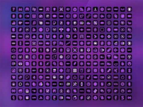 500 Purple Neon Ios App Icon Pack Magenta Neon Aesthetic Etsy Fond