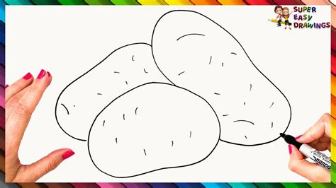 How To Draw A Potato Step By Step Potato Drawing Easy