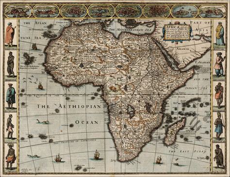 Africae Described 1626 Map Africa Map Historical Maps