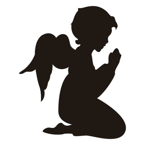 Praying Angel Silhouette Png Design Angel Silhouette Silhouette Png