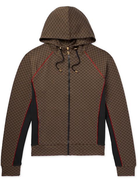 Balmain Monogrammed Jersey Track Jacket Brown Balmain