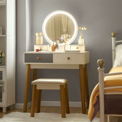 Shop cheap makeup vanity set,makeup vanity table with lighted mirror,daily sales on dressing table & bedroom furniture. Costway Vanity Table 3 Color Lighting Modes MakeUp Stool ...