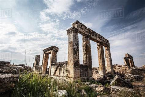 Greco Roman Ruins Pamukkale Turkey Stock Photo Dissolve
