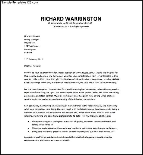 This cover letter builder will act as a guideline to write your own retail cover letter template for your retail job applications. Simple Retail Job Cover Letter Free PDF Template Download ...