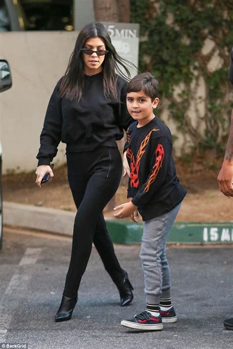 Kourtney Kardashian Steps Out With Son Mason In La Daily Mail Online