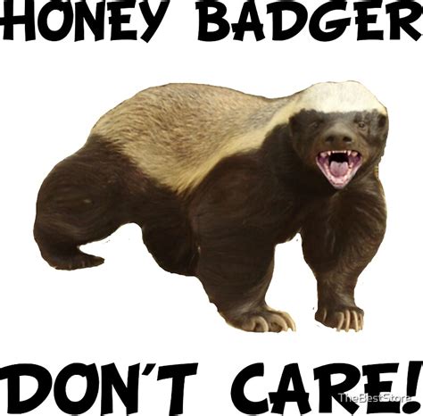 Honey Badger Dont Care Stickers By Thebeststore Redbubble