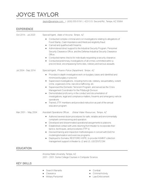 Some of these resume tips take a few seconds to. Special Agent Resume Examples and Tips - Zippia