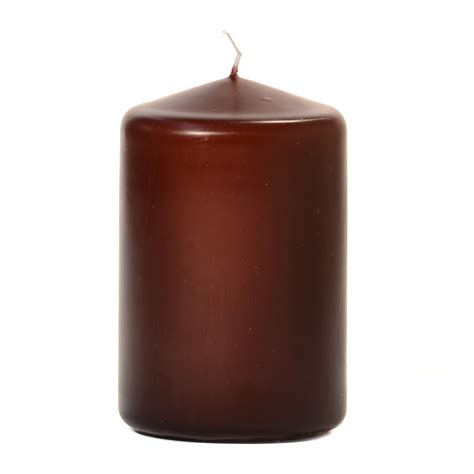 Brown 3 X 4 Unscented Pillar Candles 3 Inch Candles