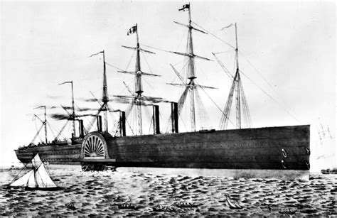 Merchant Steamship 1861 Nthe British Steamship Great Eastern In 1861