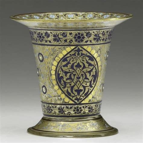 J And L Lobmeyr Fine Enameled Glass Vase Jun 16 2012 Rago Arts And