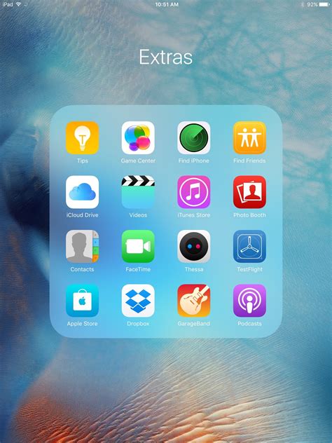New In Ios 9 A Larger Ipad Folder Layout
