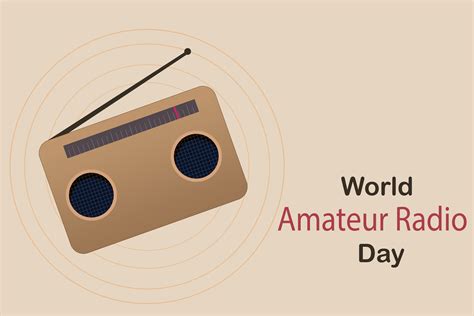 World Amateur Radio Day April 18 Holiday Concept Template For