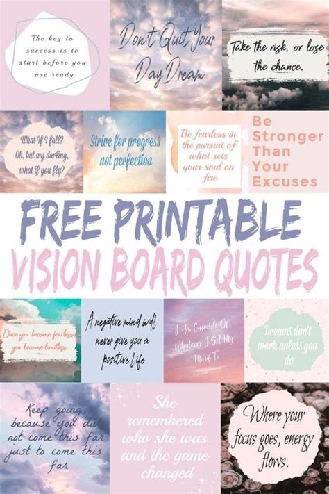 31 Free Vision Board Printables To Inspire Your Dreams