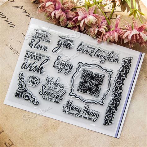 Ncraft Clear Stamps N1234 Scrapbook Paper Craft Clear Stamp
