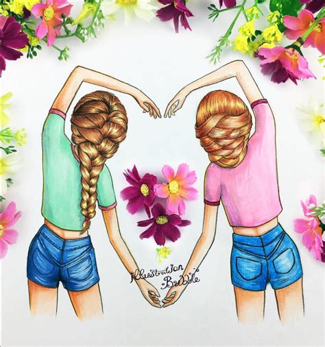 Pin By Samriddhi Tripathi On Best Friends Forever Bff Drawings Drawings Of Friends Best