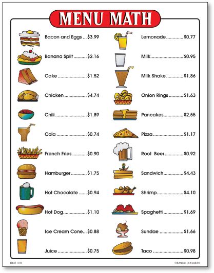 Worksheets cover skills such as making change, calculating totals, identifying prices, counting money, word problems, sales tax, multiplication and more!! Related image (With images) | Root beer, Milkshake, Hot ...