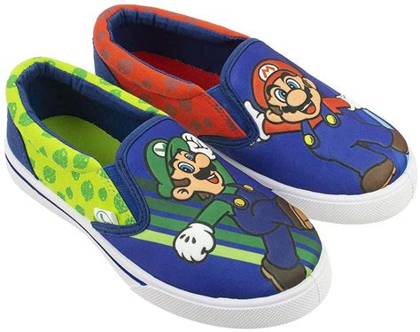Super Mario Brothers Mario And Luigi Boys Shoes Nintendo Sneaker Easy