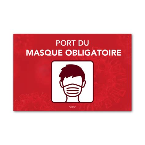 Affiche Port Du Masque Obligatoire Humour Sc Sticker Autocollant Images