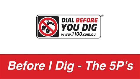 Dial Before You Dig Victas The 5ps Of Safe Excavation Youtube