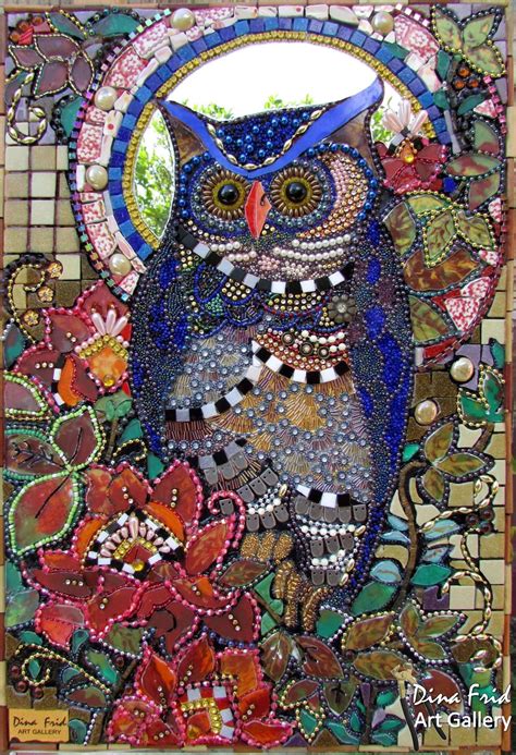 Dina Frid Mosaic Art Owl Mosaic Mosaic Artwork