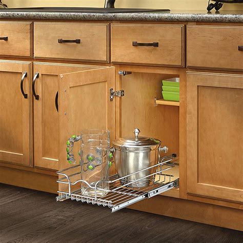 After 10% off at checkout. Rev-A-Shelf 12 Inch Wide 22 Inch Deep Base Kitchen Cabinet Pull Out Wire Basket | eBay