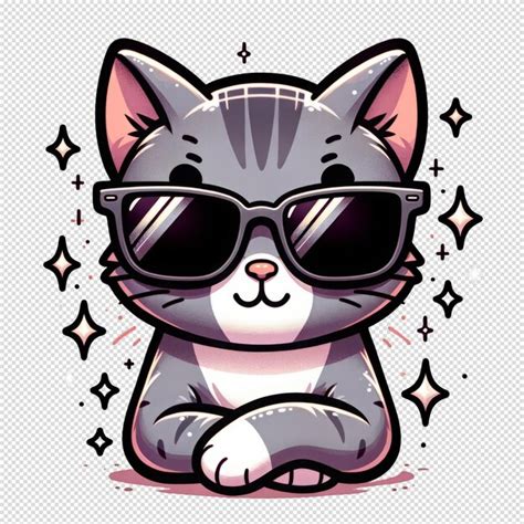 Premium Psd Cool Cats In Sunglasses Illustration