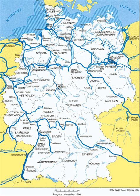 Karte der bundeswasserstraßen 1:10 000. Bundeswasserstraßen Karte / Die bundeswasserstraßen gliedern sich nach dem wasserwegerecht in ...