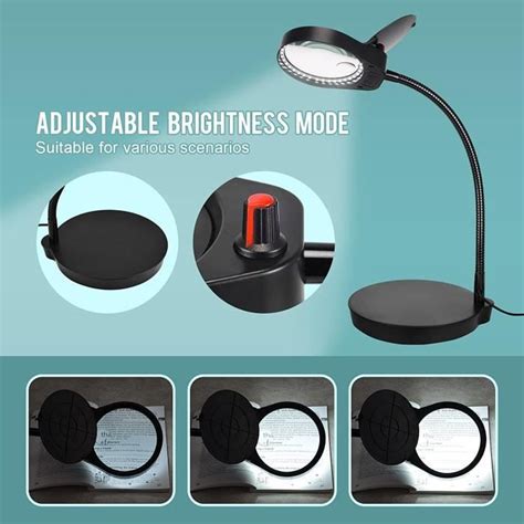 Loupe sur Pied 3X 10x Lampe loupe loupe eclairante et Support 38 lumières LED Lampe loupe sur