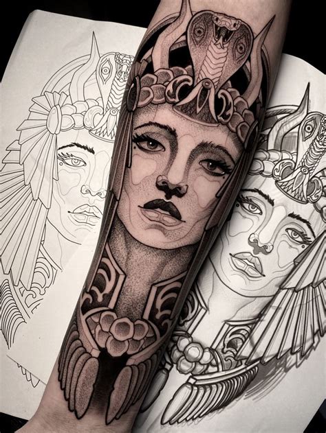 Dotwork Cleopatra Tattoo En 2020