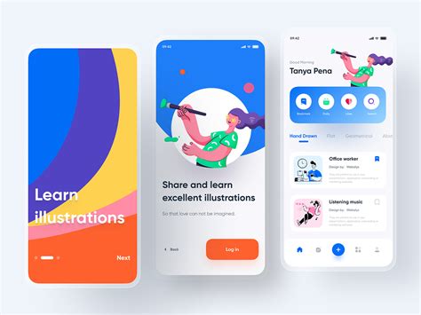 Illustration Learning App By Yueyue For Top Pick Studio On Dribbble