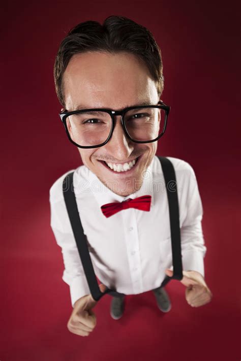 Nerd With Glasses Stock Image Image Of Pulling Facial 34304669