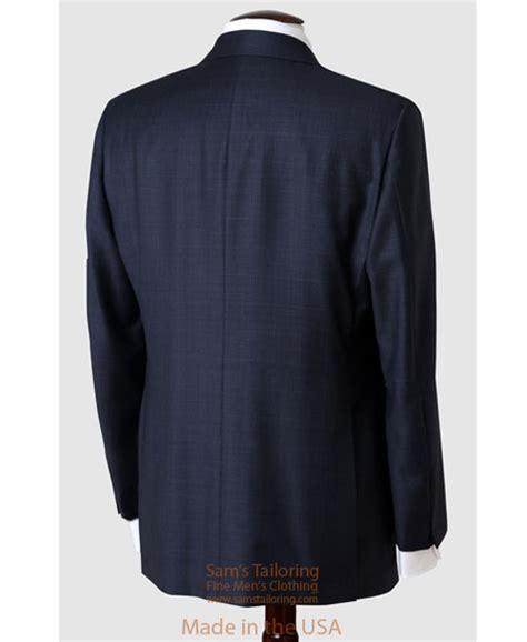 Hickey Freeman Tailored Mahogany Collection Blue Tonal Glen Plaid Suit