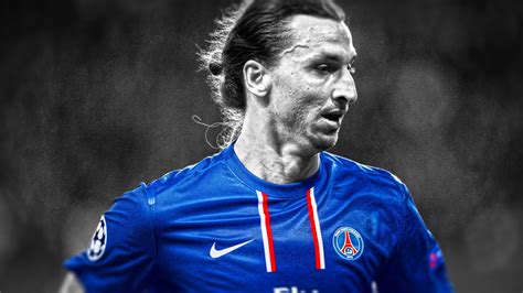 Wallpaper Men Selective Coloring Blue Soccer Person Zlatan Ibrahimovic Paris Saint