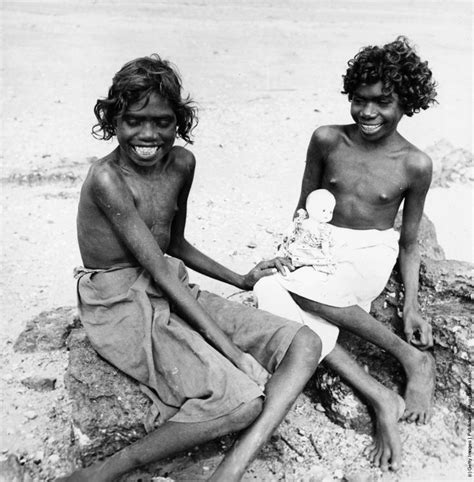 Two Aboriginal Girls From Arnhem Land In The Northern Territories With A Doll Photo By Three