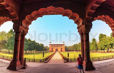 Red Fort Delhi Inner Courtyard Stock Image Colourbox