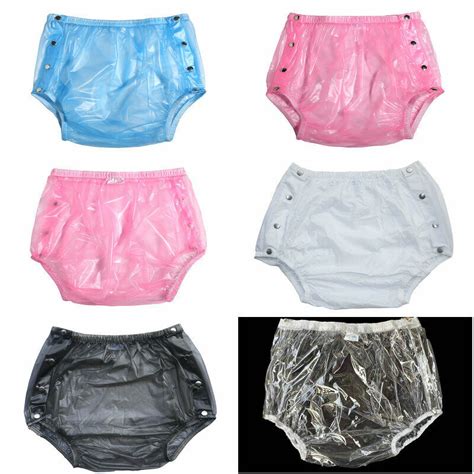 haian adult incontinence snap on plastic pants 3 pack ebay