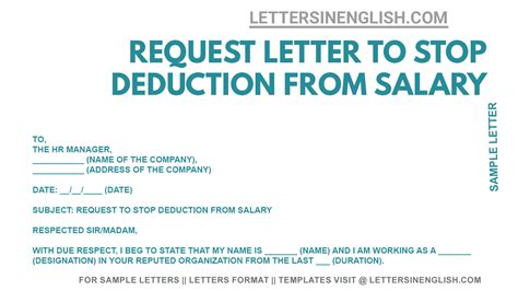 Authorization Letter To Deduct From Salary Word Excel Templates Sexiz Pix