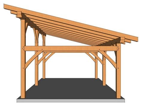 16x24 Timber Frame Shed Roof Plan Timber Frame Hq