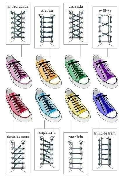 Aug 19, 2020 · to straight lace shoes easily, lace the two eyelets at the front of the shoe first. What are some alternate ways to tie shoelaces that are fast, efficient, and/or really cool ...