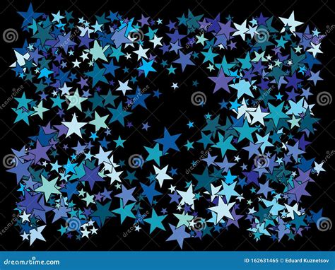 Falling Blue Stars Stock Illustration Illustration Of Motion 162631465