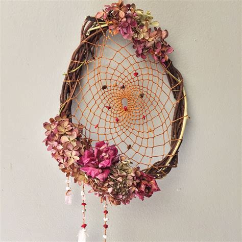 Dream Catchers Natural Decor Flowers And Crystals By Acraftycub On